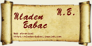 Mladen Babac vizit kartica